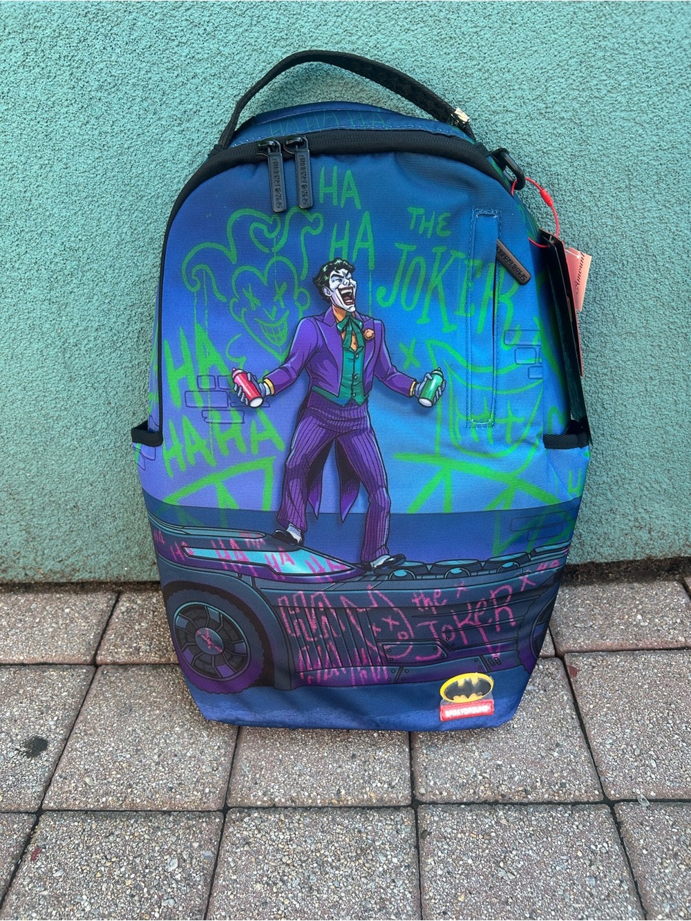 Sprayground Joker Blue Green Graphic Backpack
